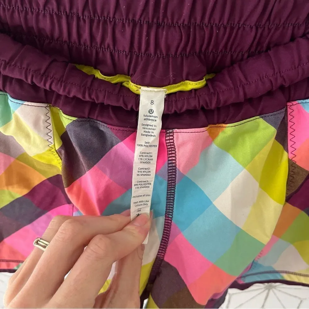 Lululemon Shake & Break Short Sea Check Multi / Plum